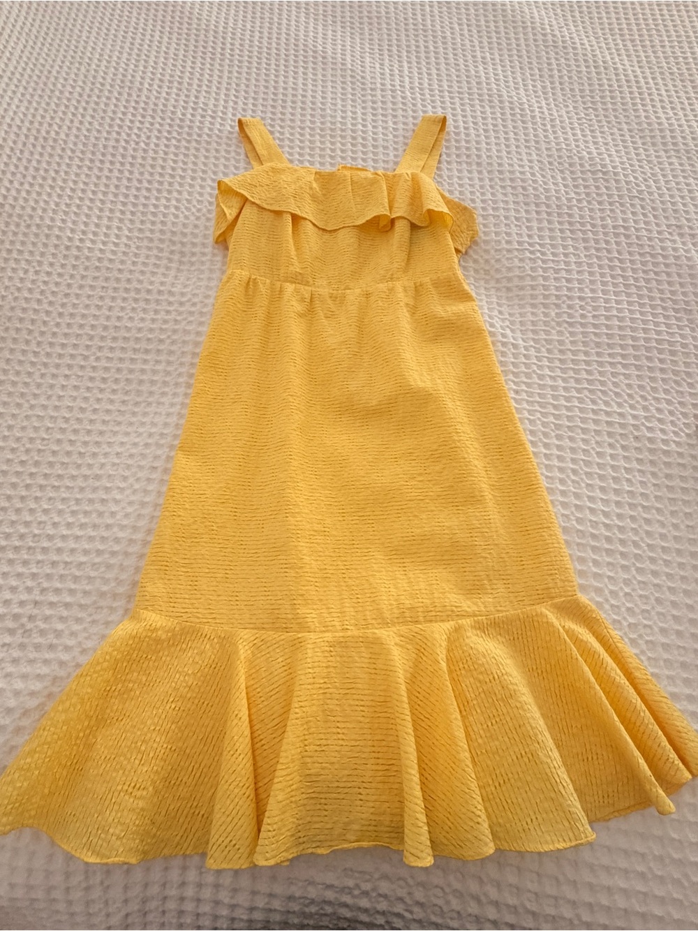 Pappagallo Sunlit Yellow Ruffle Strap Dress